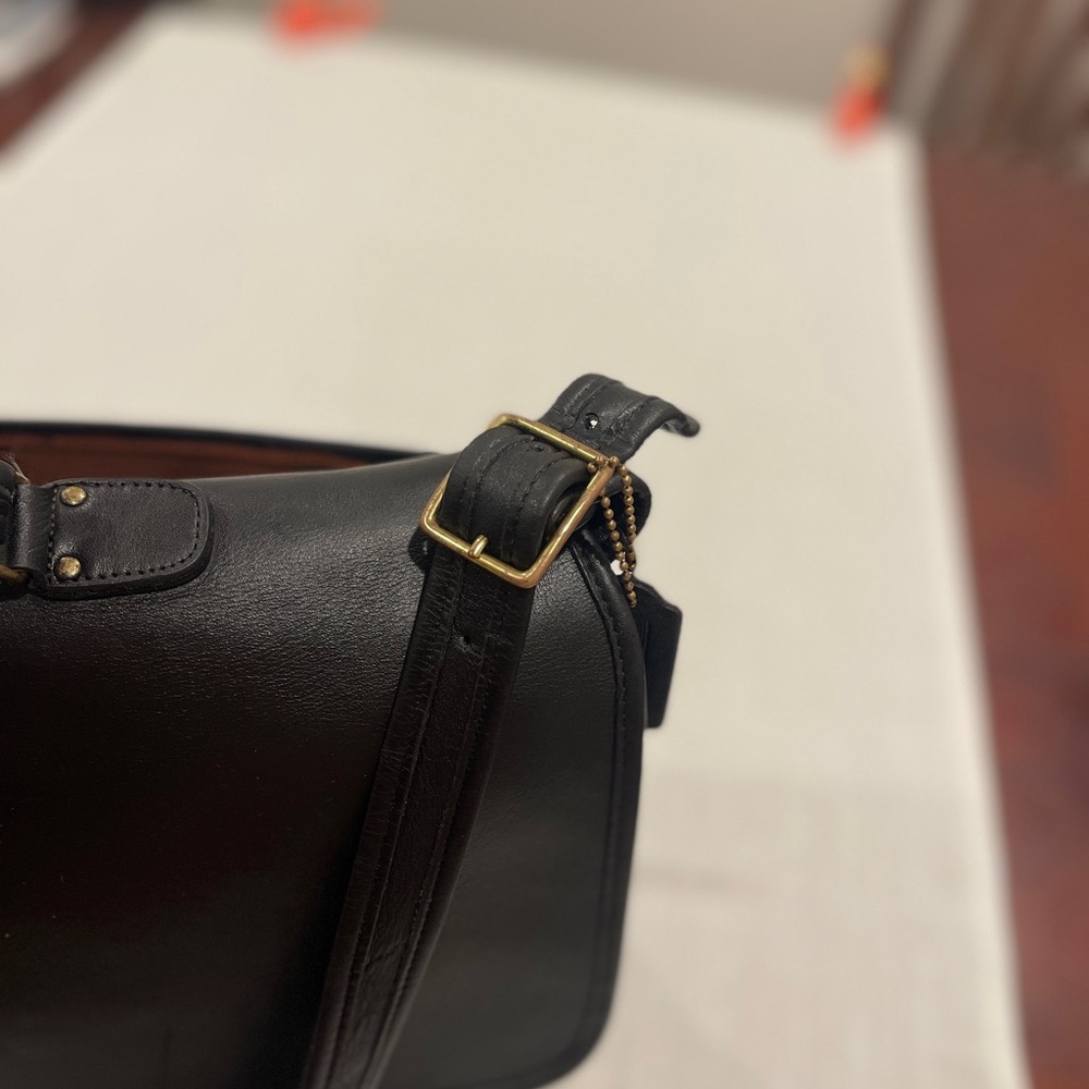 Vintage Coach Smooth Black Leather Metropolitan Briefcase Adj Strap 1133-311 OBO - Picture 11 of 16